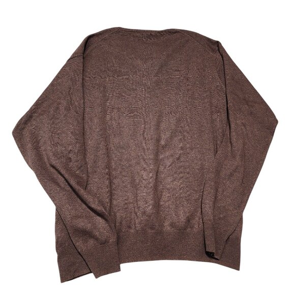 Peter Millar Mens Brown V-Neck Sweater XL Silk Cotton Cashmere Soft Luxury‎ Knit - Picture 8 of 9